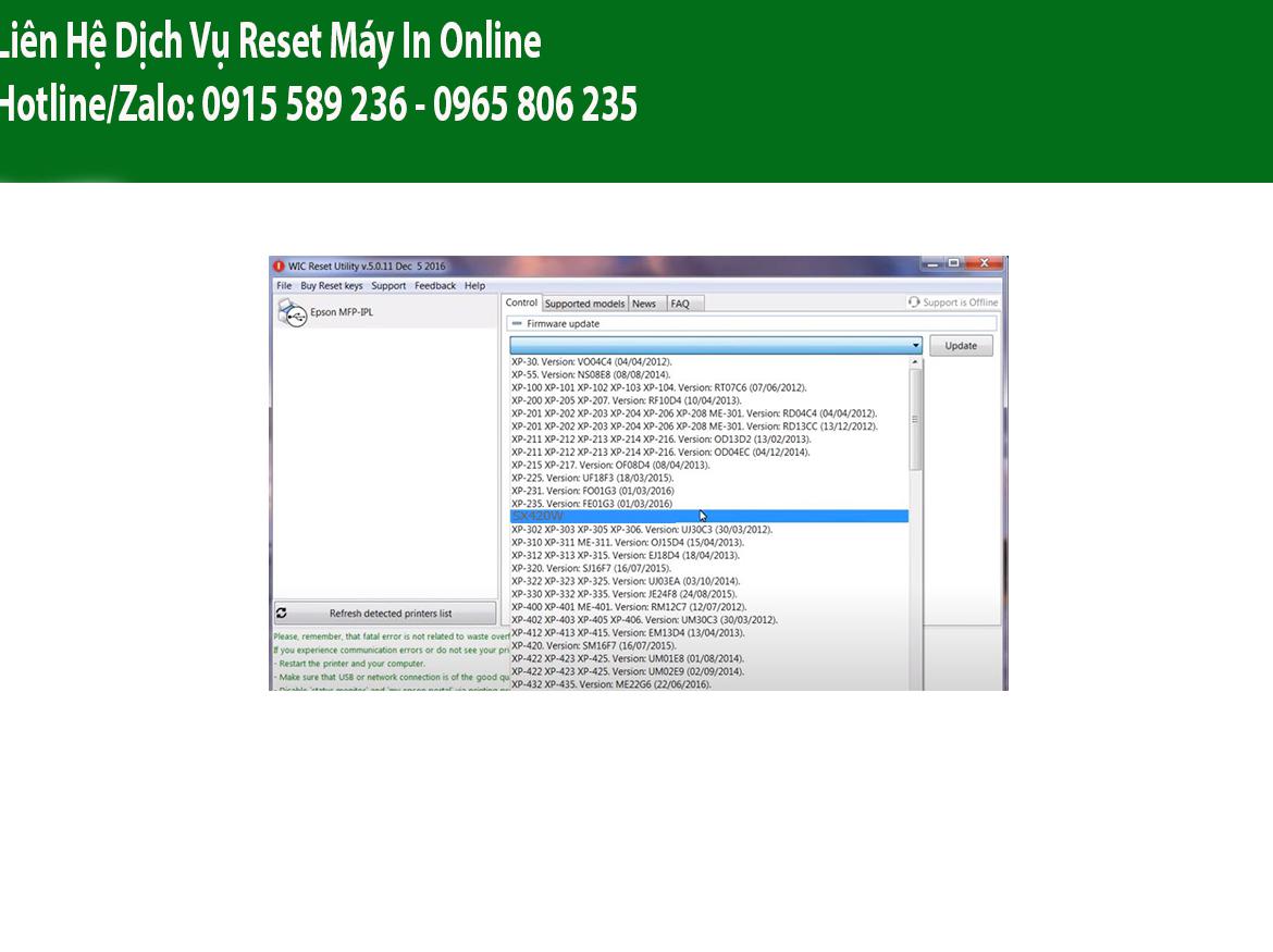 Key Firmware May In Epson SX420W Step 5